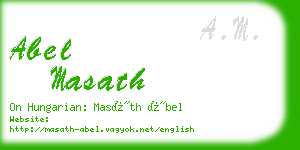 abel masath business card